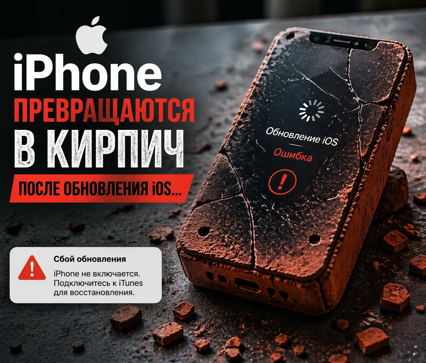 iPhone превращаются в «кирпич» после обновления iOS