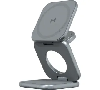 БЕСПРОВОДНОЕ ЗАРЯДНОЕ УСТРОЙСТВО MAGSSORY FOLD ULTRA ДЛЯ APPLE, Silver/Orange